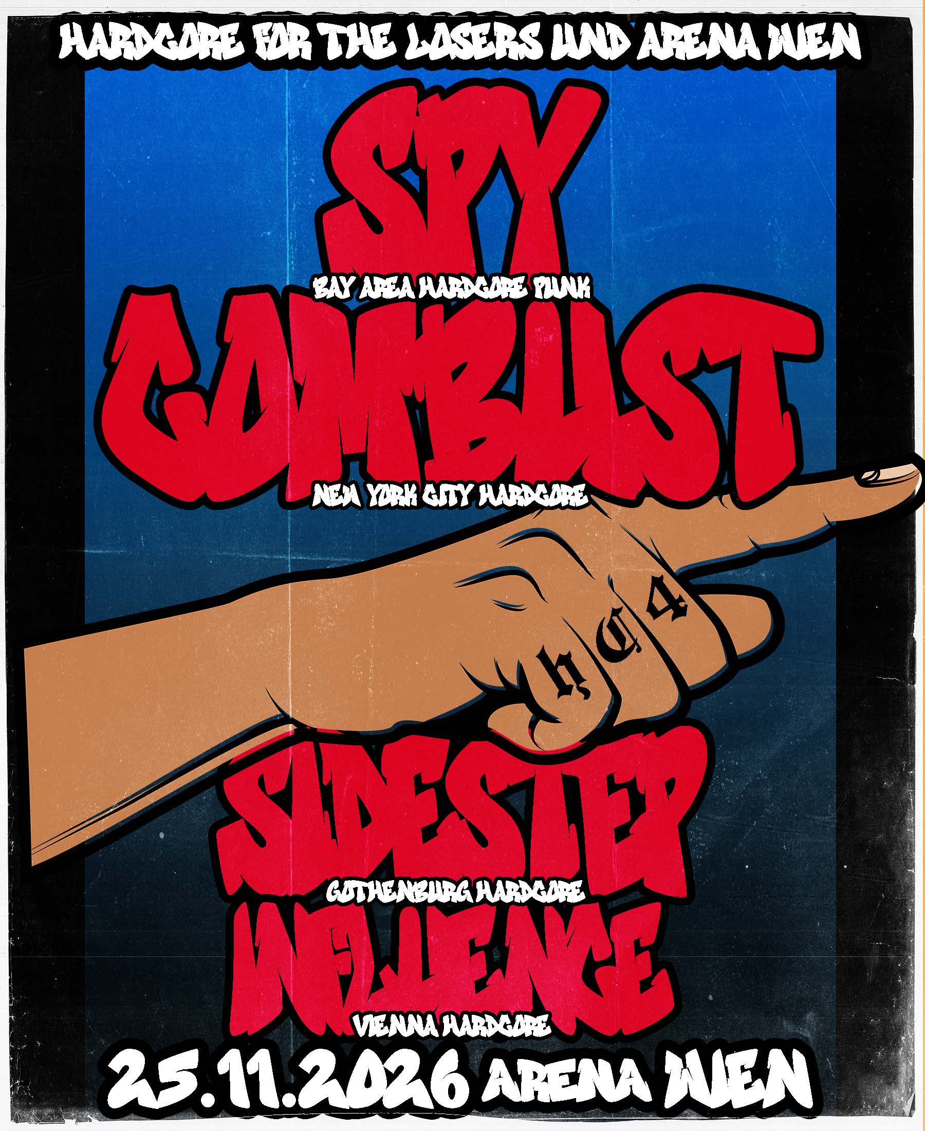 SPY (us) + COMBUST (us) + SIDESTEP (swe) + INFLUENCE (aut)